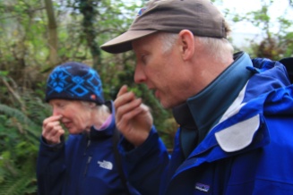 Mary and Martin sniffing... wild herbs